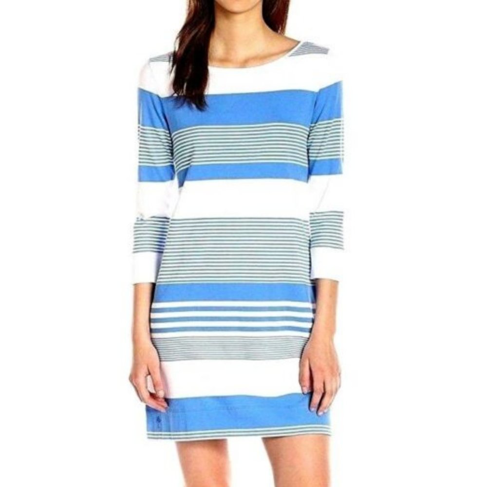 Lilly Pulitzer Blue Coconut Marlowe Striped Dress